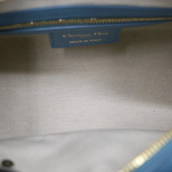 Christian Dior Calfskin Small Dior Vibe Bowling Bag - Turquoise - Picture 3 of 16